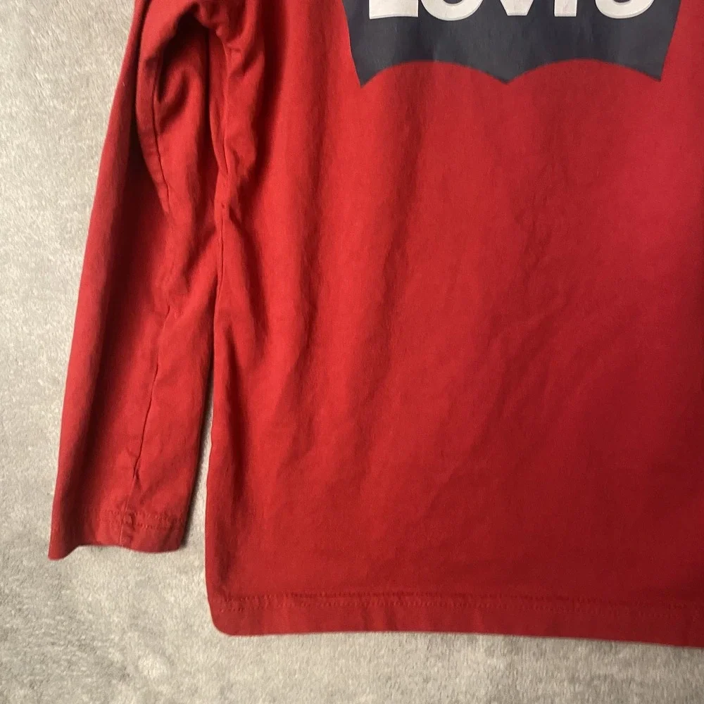 Levi's Kids 7/8 Long Sleeve Red Logo T-Shirt